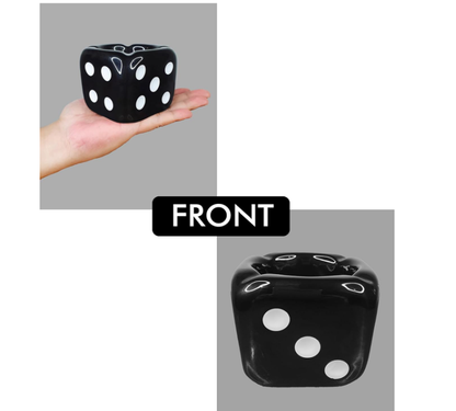 Jeuristic Dice Ashtray – Retro Ceramic Cigarette Ashtray, Cool Home & Office Decor, Anti-Skid, Easy to Clean