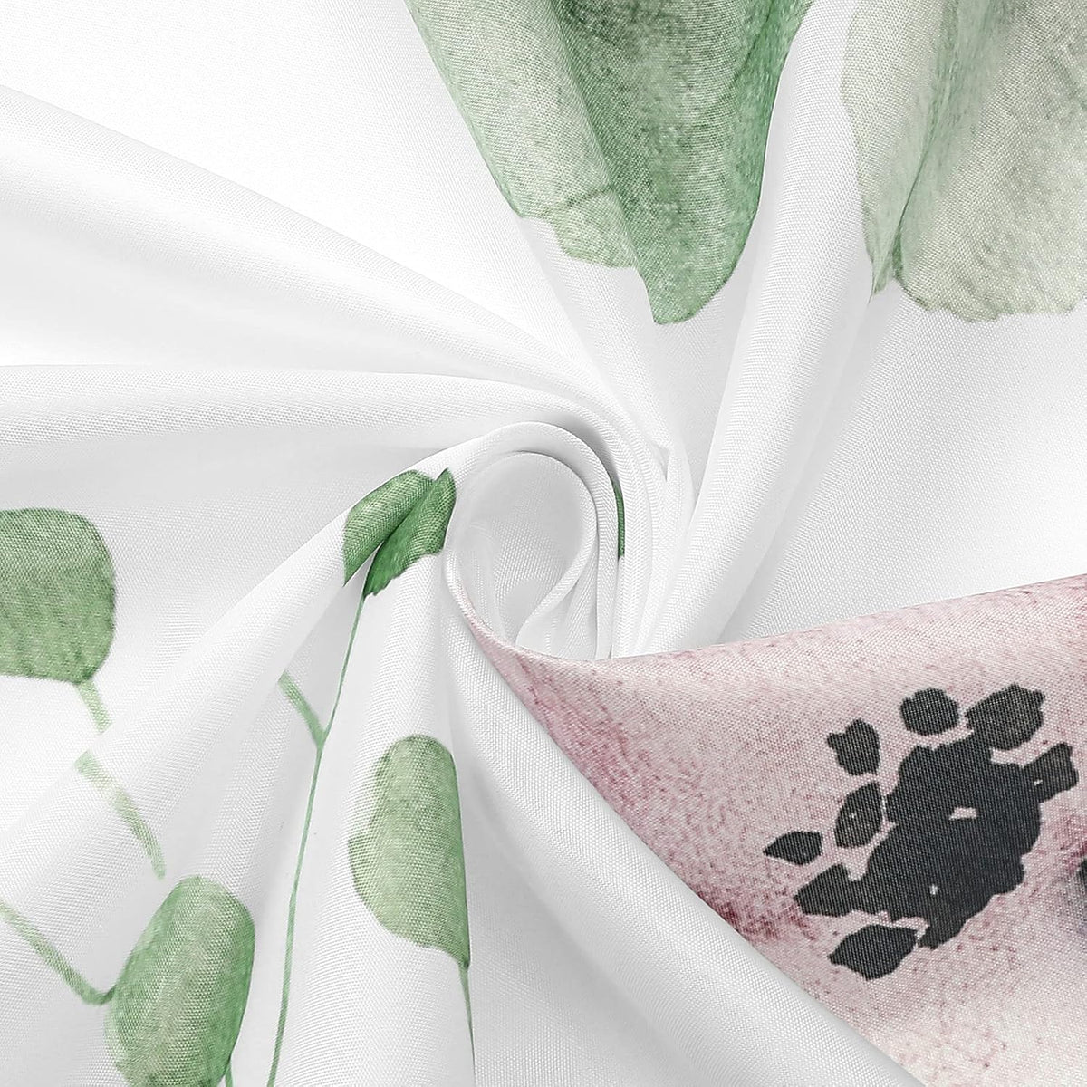 Watercolor Floral Shower Curtain, Sage Green Beige Flower Shower Curtain for Bathroom, Modern Minimalist White Waterproof Fabric Shower Curtain Set 72x72 Inch