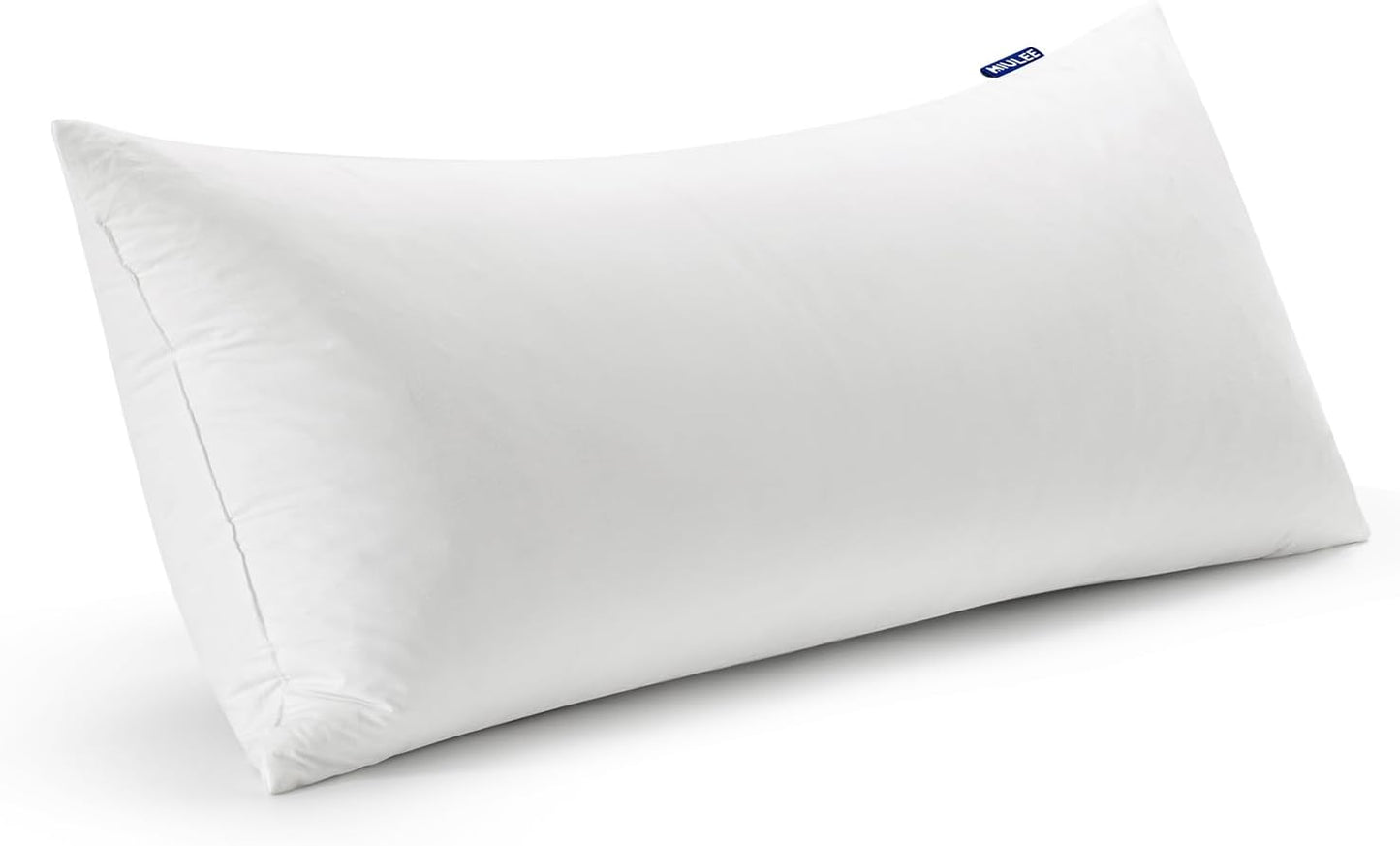 MIULEE 26x26 Euro Pillow Inserts,Set of 2 Down Feather Throw Pillows for Couch Sofa Bed, Decorative Fluffy Throw Pillow Inserts Cotton Fabric,White