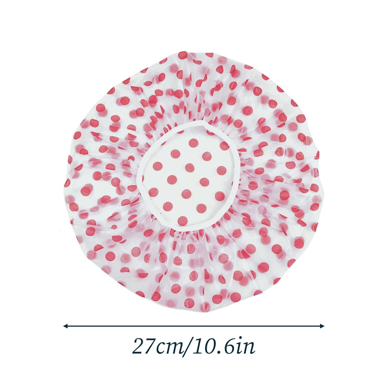 3PCS Shower Caps, Elastic Reusable Waterproof Plastic Shower Cap for Women Ladies Spa Salon (Red+Green+Blue)