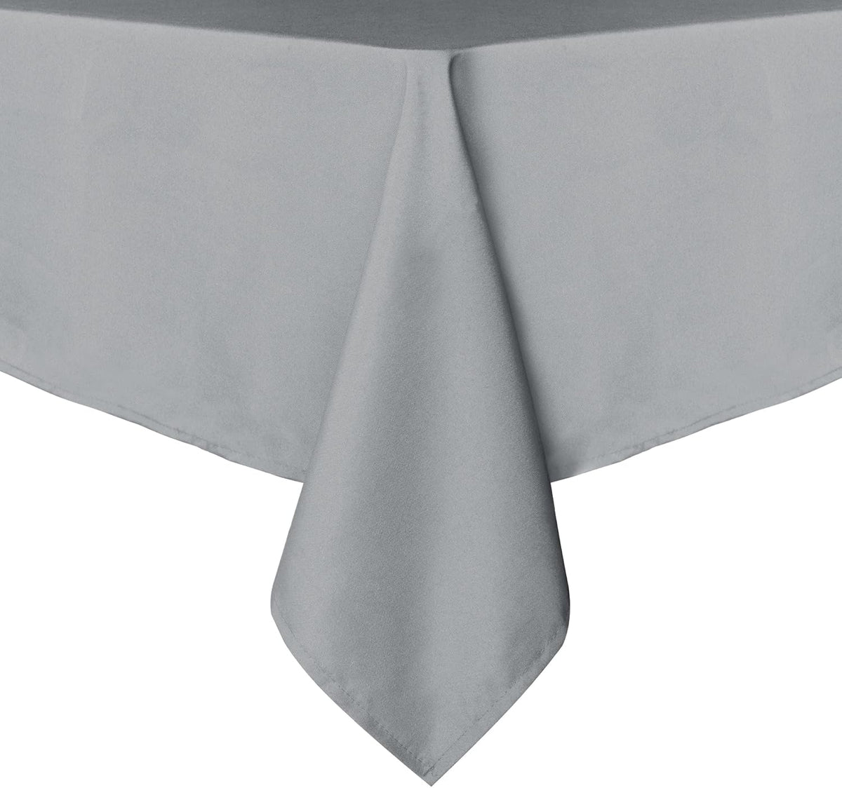 Rectangle Tablecloth - 60 x 84 Inch - Stain and Wrinkle Resistant Washable Polyester Table Cloth, Decorative Fabric Table Cover for Dining Tables, Buffet Parties and Camping, Black